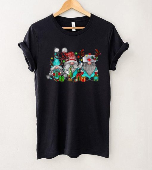 Nurse Gnome Merry Christmas Xmas Nurse Stethoscope Shirt