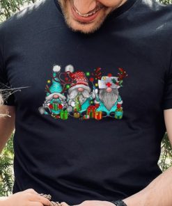 Nurse Gnome Merry Christmas Xmas Nurse Stethoscope Shirt