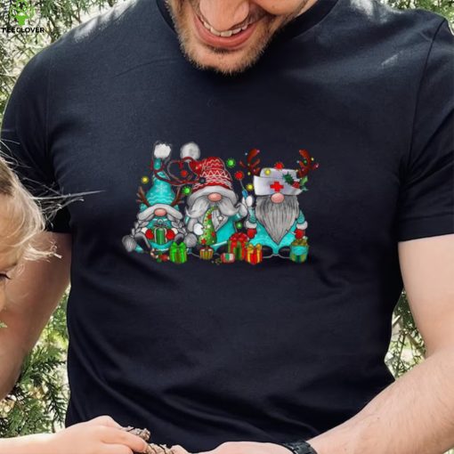 Nurse Gnome Merry Christmas Xmas Nurse Stethoscope Shirt