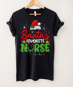 Nurse Santas Favorite Nurse Funny Christmas Shirt