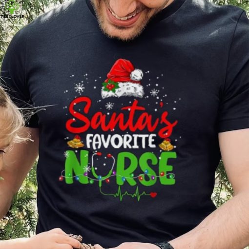 Nurse Santas Favorite Nurse Funny Christmas Shirt