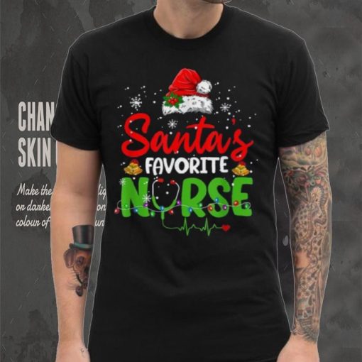 Nurse Santas Favorite Nurse Funny Christmas Shirt