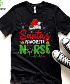 Nurse Santas Favorite Nurse Funny Christmas Shirt