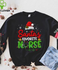 Nurse Santas Favorite Nurse Funny Christmas Shirt