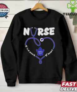 Nurse Toronto Maple Leafs it’s a work of heart stethoscope shirt