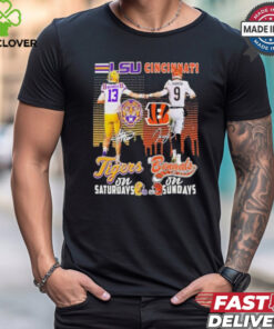 Nussmeier Burrow Tigers On Saturdays Bengals On Sundays Shirt