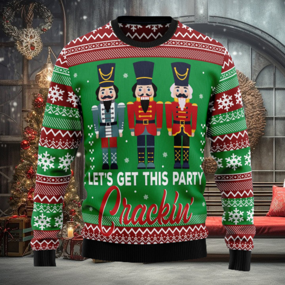 Nutcracker Party Cracking Ugly Christmas Sweater Thankgiving Gift Men Women Nutcracker Party Cracking Ugly Christmas Sweater Thankgiving Gift Men Women