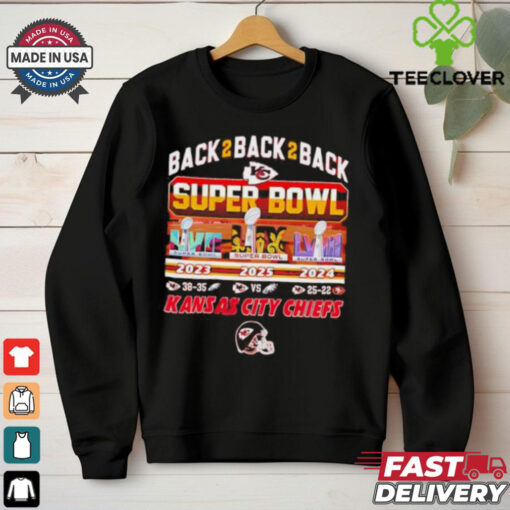 Chiefs Back 2 Back 2 Back Super Bowl LIX shirt