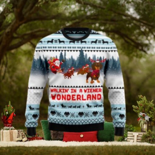 Walkin‘ In A Weiner Wonderland Ugly Christmas Sweater New For Men And Women Gift Holidays Christmas