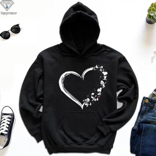 love heart snoopy dancing hoodie, sweater, longsleeve, shirt v-neck, t-shirt