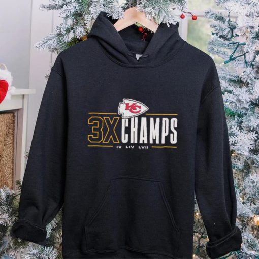 Kansas City Chiefs 3x Champs IV LIV LVII hoodie, sweater, longsleeve, shirt v-neck, t-shirt