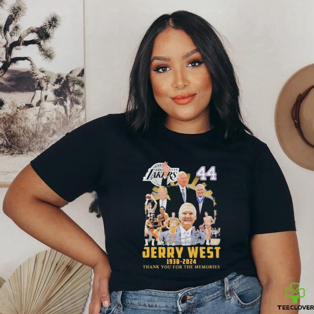 lakers 44 jerry west 1938 2024 thank you for the memories signatures shirt lakers 44 jerry west 1938 2024 thank you for the memories signatures shirt