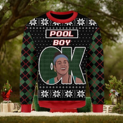 OK Pool Boy Ugly Christmas Sweater Xmas Gift Men And Women Christmas Sweater