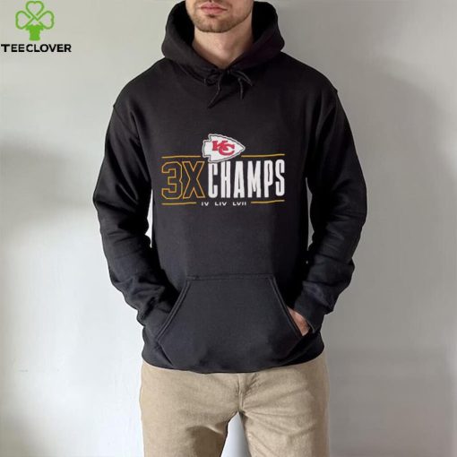 Kansas City Chiefs 3x Champs IV LIV LVII hoodie, sweater, longsleeve, shirt v-neck, t-shirt