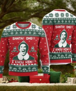 OMG Santan I Know Him Elf Movie Ugly Christmas Sweater Funny Christmas Gift