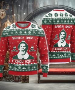 OMG Santan I Know Him Elf Movie Ugly Christmas Sweater Funny Christmas Gift