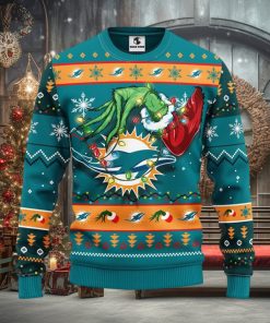 Miami Dolphins Grinch Christmas Ugly Sweater