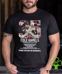 Cole Hamels Philadelphia Phillies 2006 2015 Thank You For The Memories T Shirt