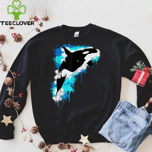 ORCA WHALE Watercolor Painting Cute Artful Shirt Gift