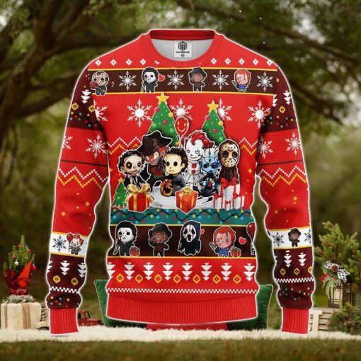 Chibi Horror Halloween Ugly Christmas Sweater Amazing Gift Men And Women Christmas Gift