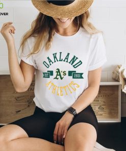 Oakland Athletics G III 4Her by Carl Banks White City Graphic Fitted T Shirt