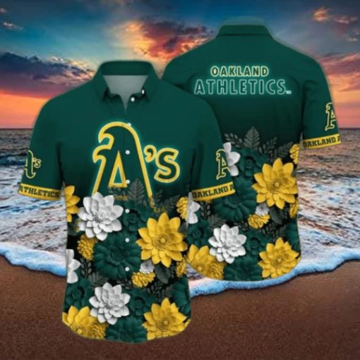 Oakland Athletics MLB Flower Hawaii Shirt And Thoodie, sweater, longsleeve, shirt v-neck, t-shirt For Fans