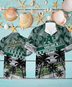 Oakland Athletics MLB Personalized Palm Tree Hawaiian Shirt