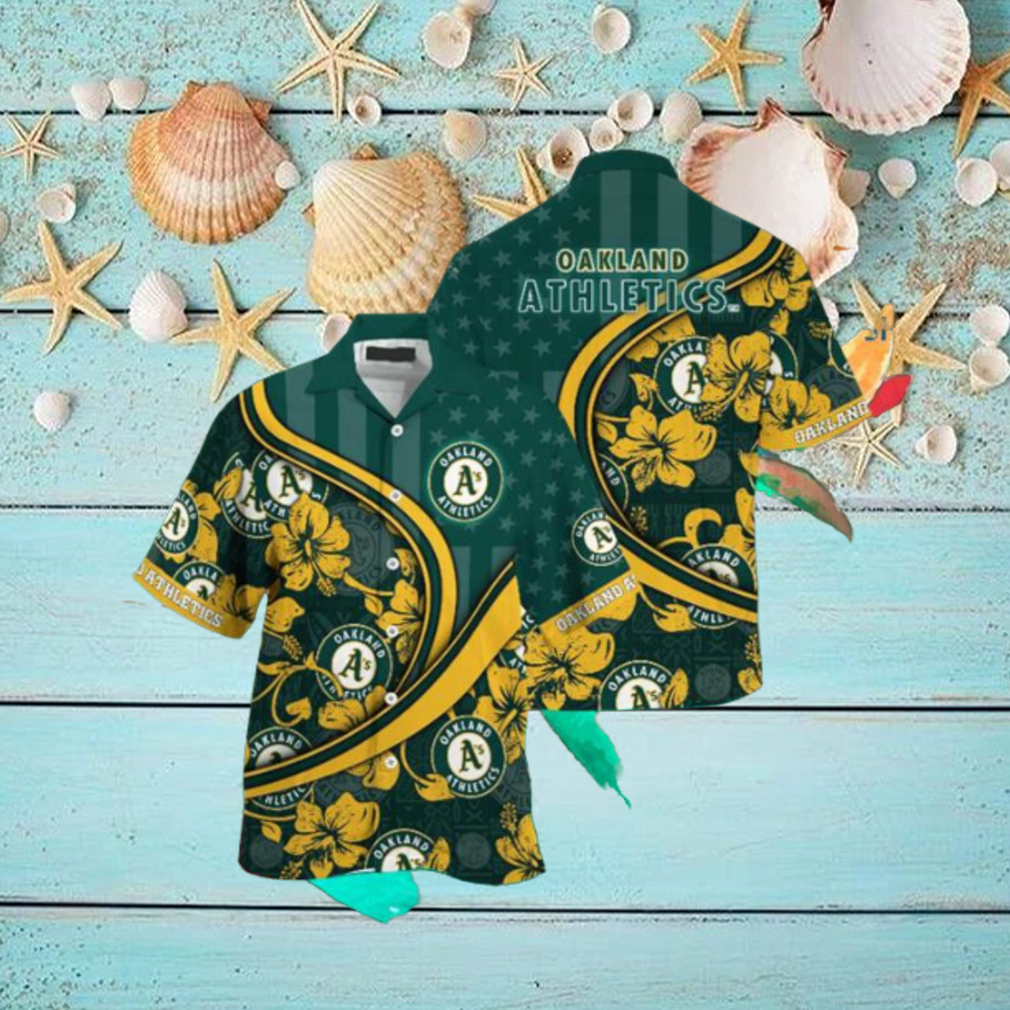 Oakland Athletics MLB Us Flag Custom Summer Aloha Hawaiian Shirt