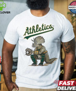 Oakland Athletics Tiny Turnip Infant Triceratops Raglan T Shirt