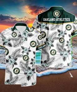 Oakland Athletics Tropical Floral Logo Hawaiian Shirt