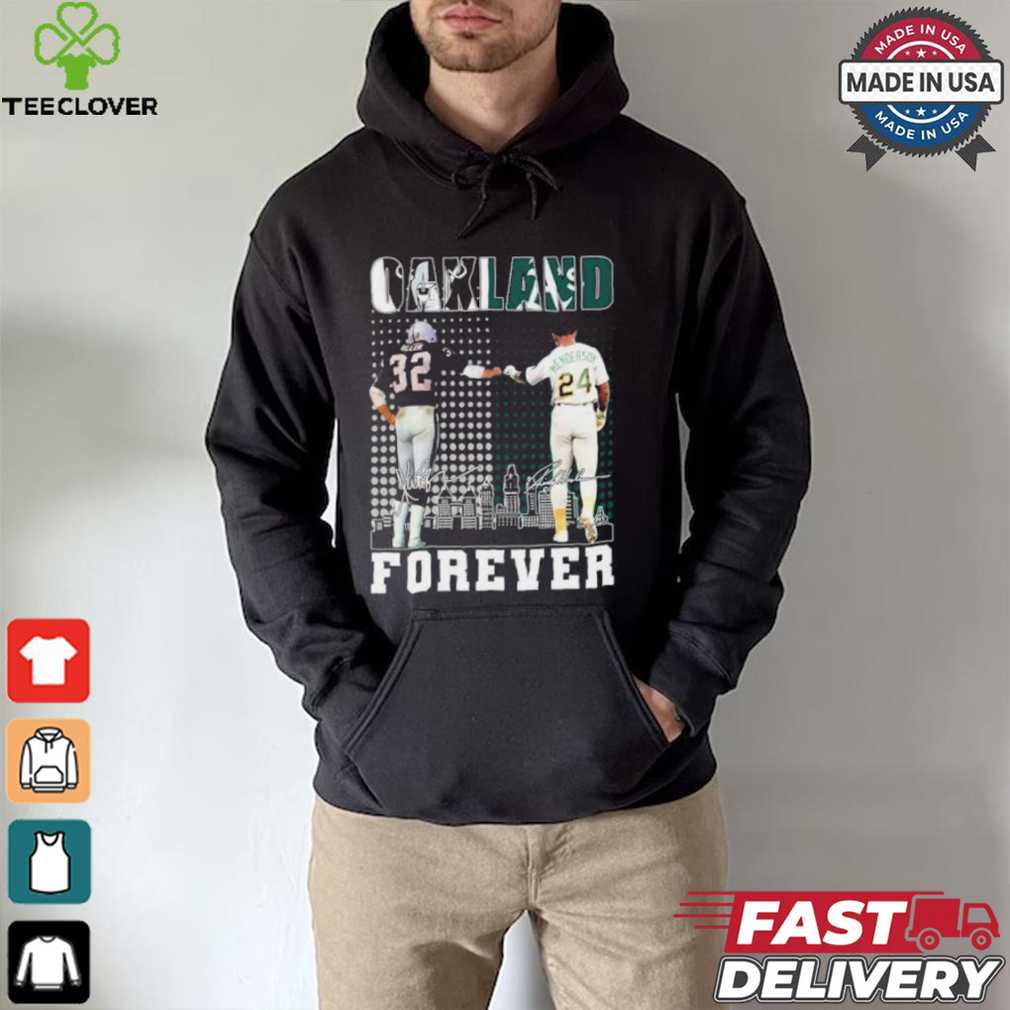 Oakland Forever Marcus Allen And Rickey Henderson Signatures Shirt Oakland Forever Marcus Allen And Rickey Henderson Signatures Shirt