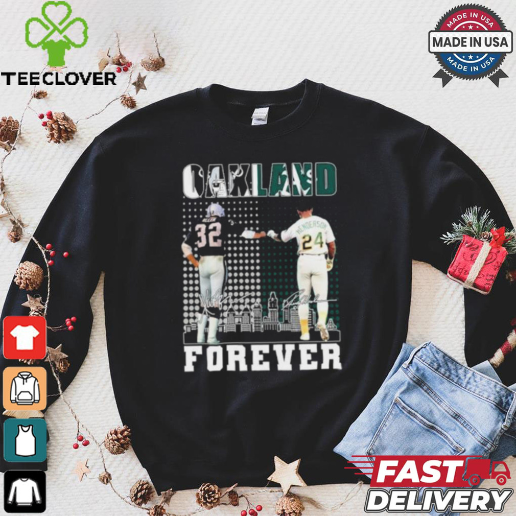 Oakland Forever Marcus Allen And Rickey Henderson Signatures Shirt Oakland Forever Marcus Allen And Rickey Henderson Signatures Shirt