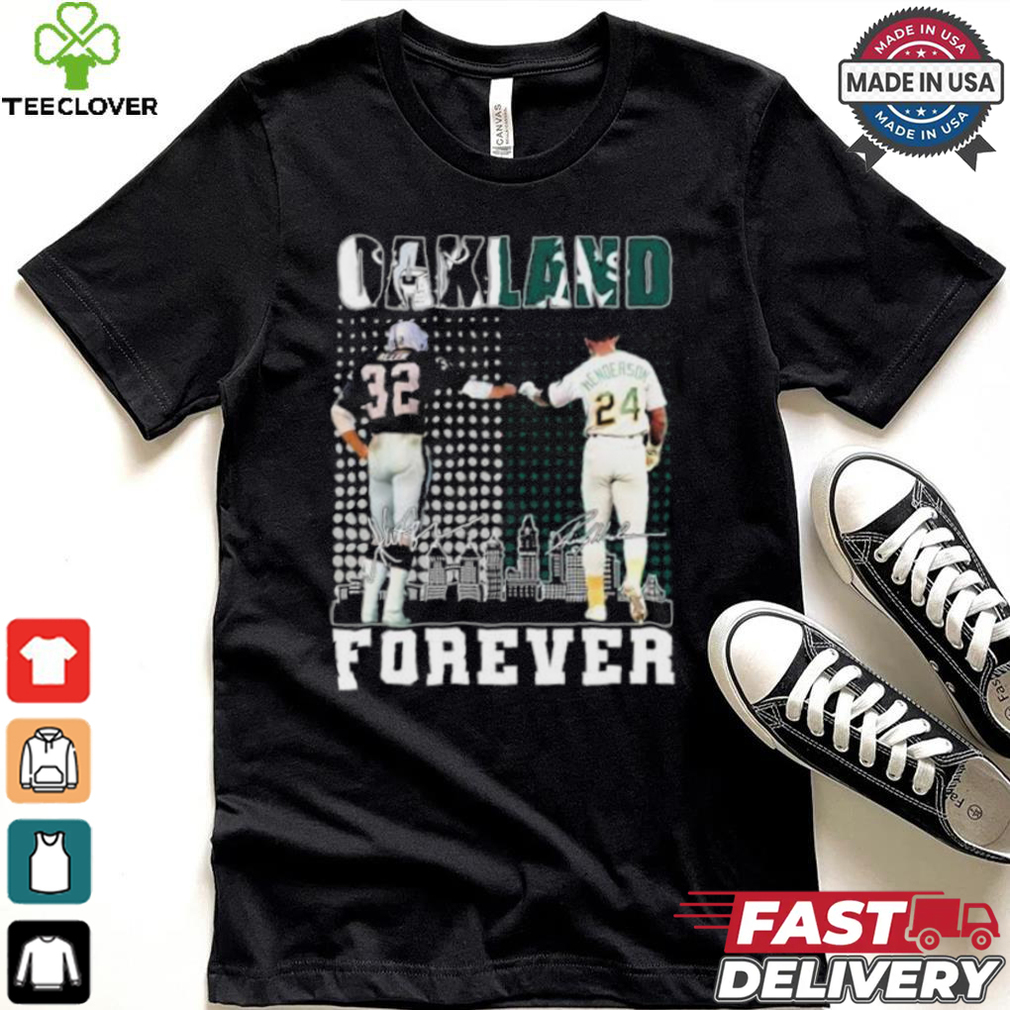 Oakland Forever Marcus Allen And Rickey Henderson Signatures Shirt Oakland Forever Marcus Allen And Rickey Henderson Signatures Shirt