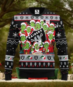 Oakland Raiders 12 Grinch Xmas Day Christmas Ugly Sweater