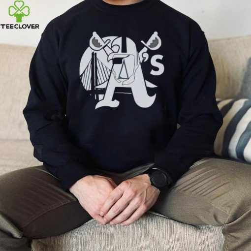 Oakland Raiders Athletics Warriors logo shirt