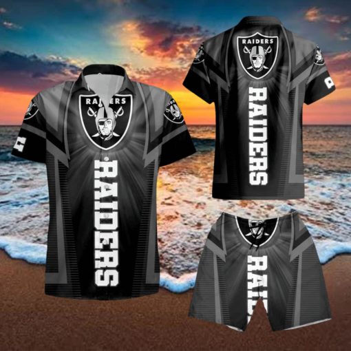 Oakland Raiders For Fan Hawaiian Shirt And Short