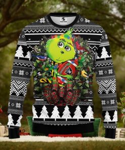Oakland Raiders Grinch Hug Christmas Ugly Sweater