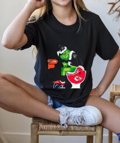 Oakland Raiders Grinch Santa Sitting Kansas City Chiefs Toilet christmas shirt