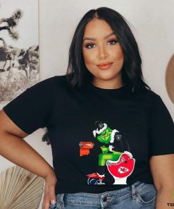 Oakland Raiders Grinch Santa Sitting Kansas City Chiefs Toilet christmas shirt