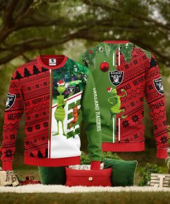 Oakland Raiders Grinch & Scooby Doo Christmas Ugly Sweater 1