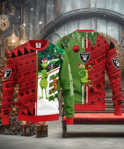 Oakland Raiders Grinch & Scooby Doo Christmas Ugly Sweater 1