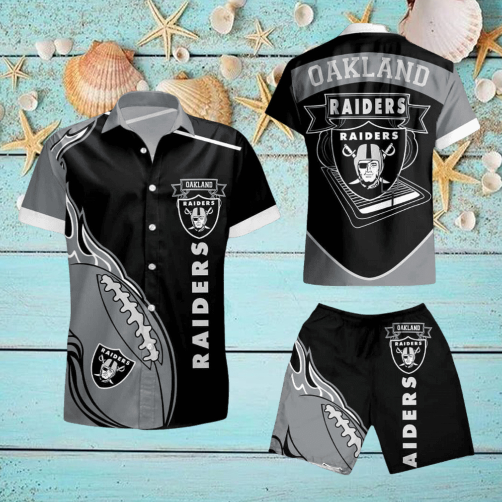 Oakland Raiders Hawaiian Shirt And Short Summer Shirt Oakland Raiders Hawaiian Shirt And Short Summer Shirt