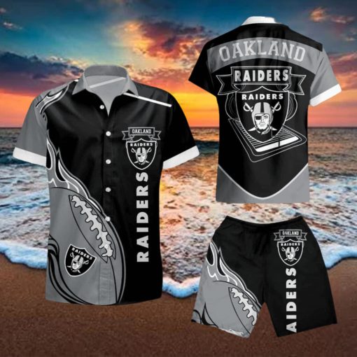Oakland Raiders Hawaiian Shirt And Short Summer Shirt
