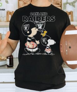 Oakland Raiders Let’s Play Football Together Snoopy Charlie Brown And Woodstock Shirt