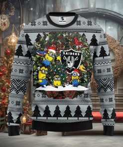 Oakland Raiders Minion Christmas Ugly Sweater