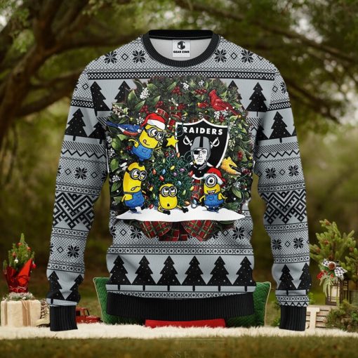 Oakland Raiders Minion Christmas Ugly Sweater