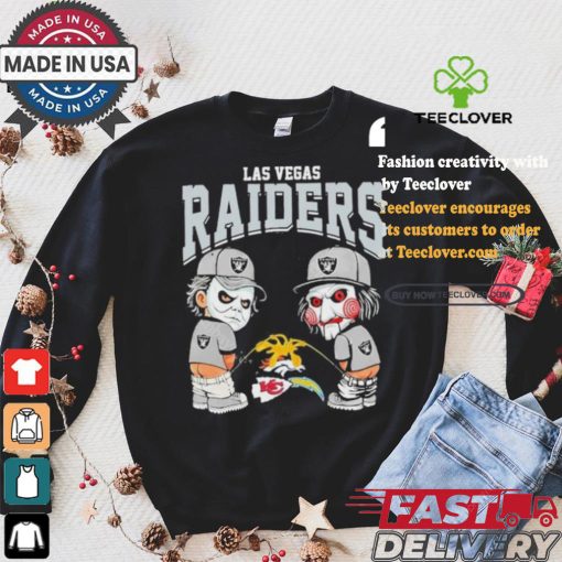Oakland Raiders NFL Halloween Peeing Funny Shirt