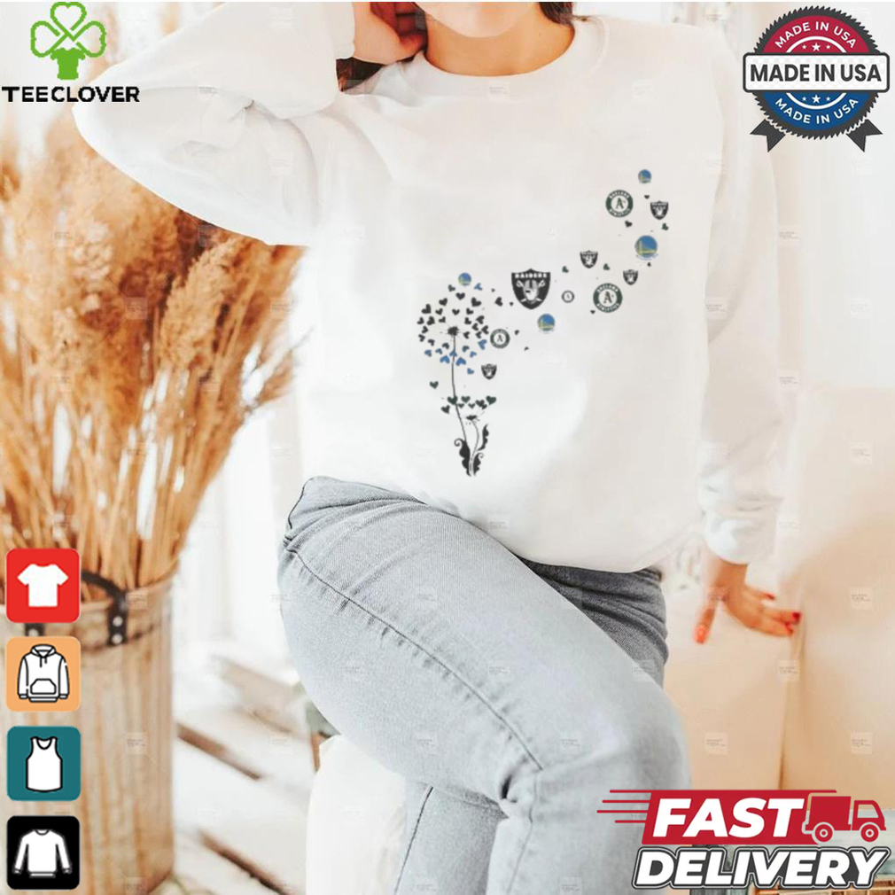 Oakland Sports Teams Floral Dandelion Shirt Oakland Sports Teams Floral Dandelion Shirt