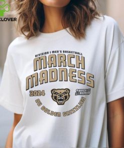 Oakland University Golden Grizzlies Grey 2024 Ncaa March Madness Bound Short Sleeve T Shirts