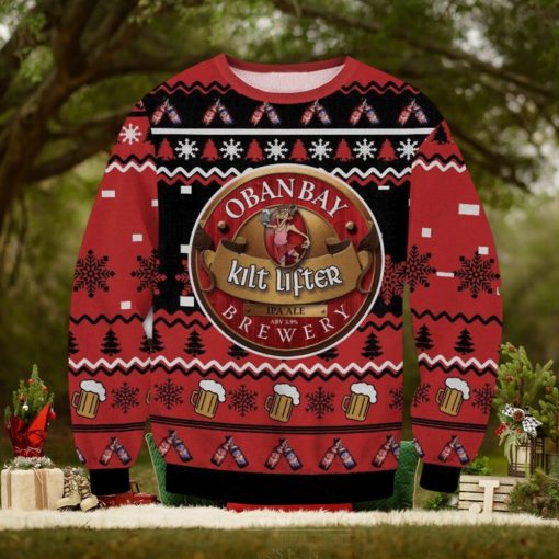 Oban Bay Kilt Lifter Brewery Ugly Christmas Sweater, Ugly Sweater Apparel